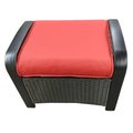 Facelift First Siesta Key Ottoman with Red Cushions FA2668477